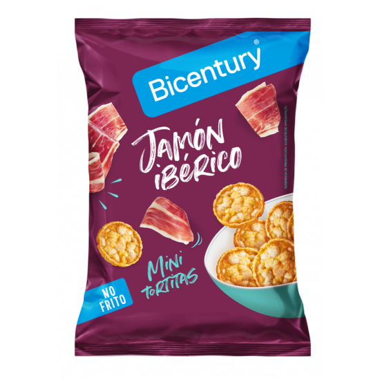 Mini Tortitas de Maíz Sabor Jamón Iberico Bicentury 70 gr