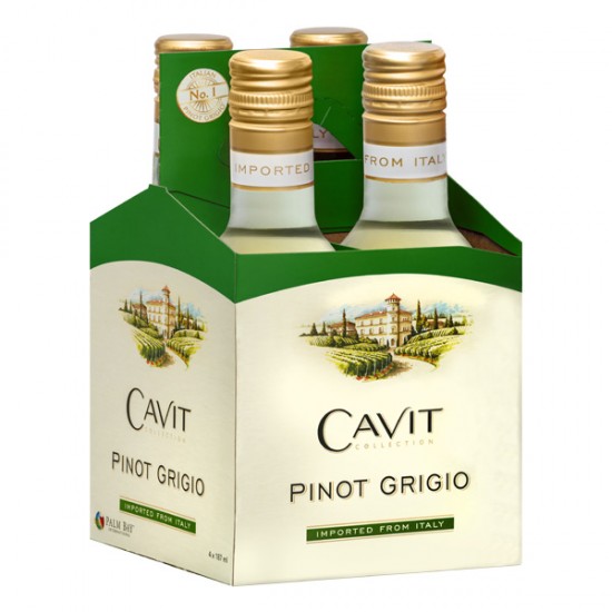 4 PK Vino Cavit Blanco Pinot Grigio 187 ml