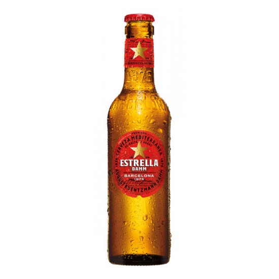 Cerveza Lager Estrella Damm Botella 330 ml