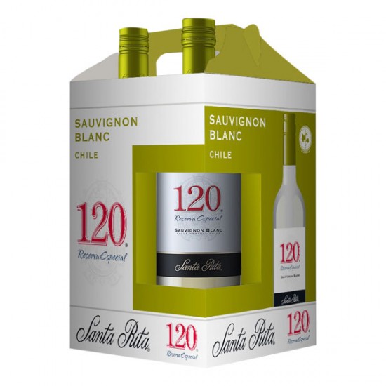 4 PK Vino Santa Rita 120 Reserva Blanco Sauvignon Blanc 187 ml